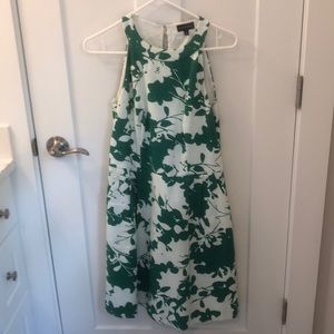 The Limited green and white floral sun dress